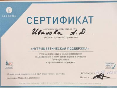 Иванова Анастасия Дмитриевна  